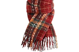 Trifabricy Womens Winter Scarf, Cashmere Feel Plaid Scarfs for Women, Soft Pashmina Shawls and Wraps, Long Blanket Scarf