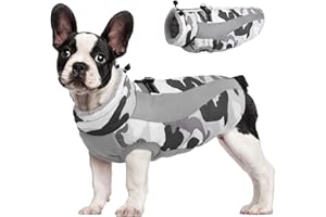 FUAMEY Dog Winter Jackets for Large Dogs,Dog Coat with Harness Built in,Waterproof Dogs Snowsuits Warm Pet Jacket Zip Up Fleece Cold Weather Coats Reflective Puppy Vest with Pocket Blue 3XL