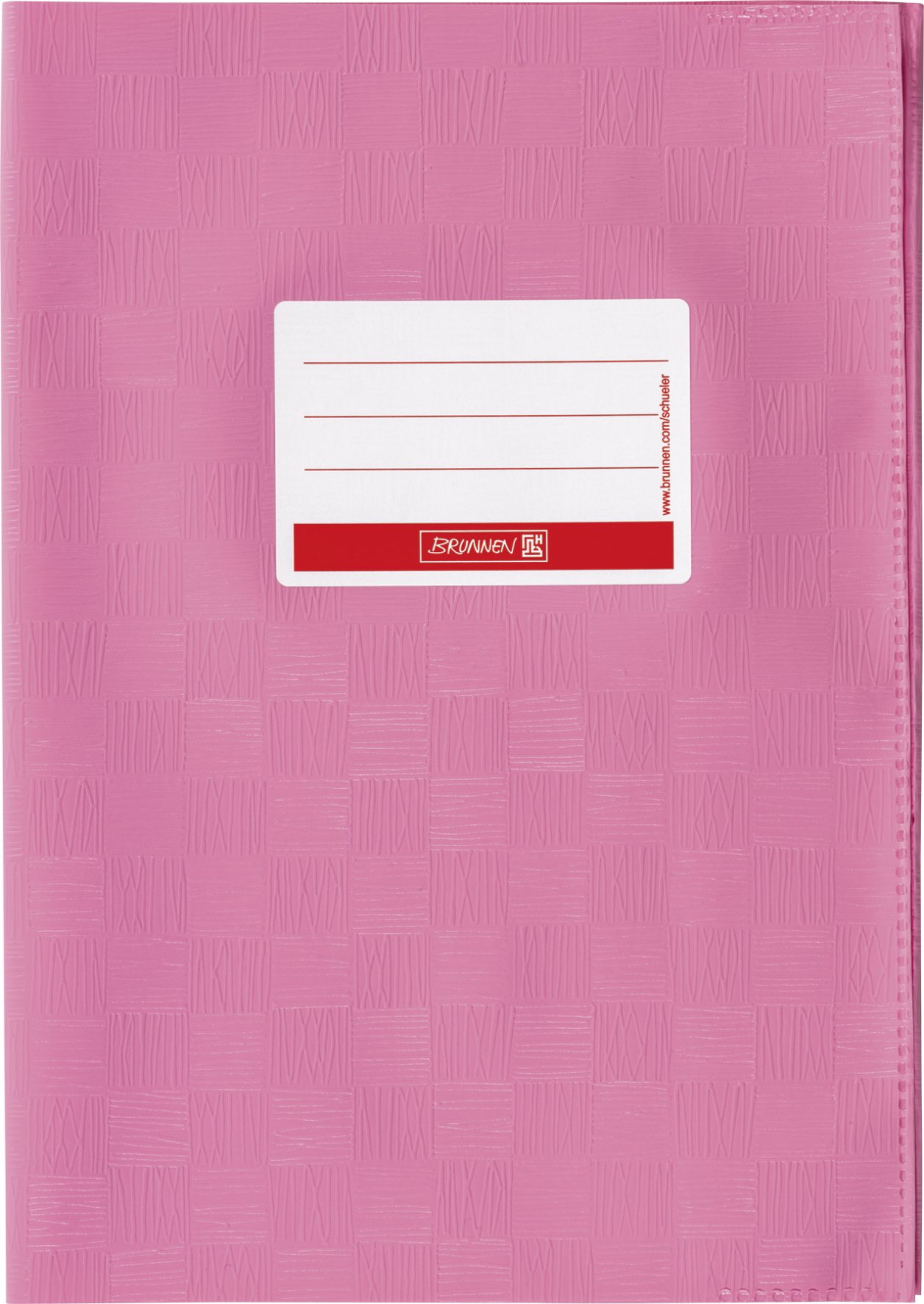 Brunnen Booklet Cover for A4 with Name tag and Structure Embossing/Bast Structure, 1 Envelope a4 Pink