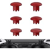 eXtremeRate Carmine Red Replacement Swappable Thumbsticks for PS5 Edge Controller, Custom Interchangeable Analog Stick Joystick Caps for PS5 Edge Controller - Controller & Thumbstick Base NOT Included