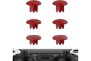 eXtremeRate Carmine Red Replacement Swappable Thumbsticks for PS5 Edge Controller, Custom Interchangeable Analog Stick Joystick Caps for PS5 Edge Controller - Controller & Thumbstick Base NOT Included