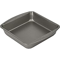 Good Cook 04017 786173391991 8 Inch x 8 Inch Square Cake Pan, 8 x 8 Inch, Grey