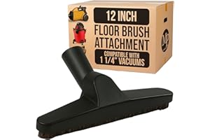 MP Maresh Products Compatible with Shop Vac 1-1/4" Vacuum Cleaners Floor Brush Vacuum Attachment for Wet Dry Shop Vacuums Ideal for Bare Floors and Walls - Durable Efficient Cleaning Tool 12 Inch