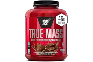 BSN TRUE-MASS Weight Gainer, Muscle Mass Gainer Protein Powder, Chocolate Milkshake, 5.82 Pound
