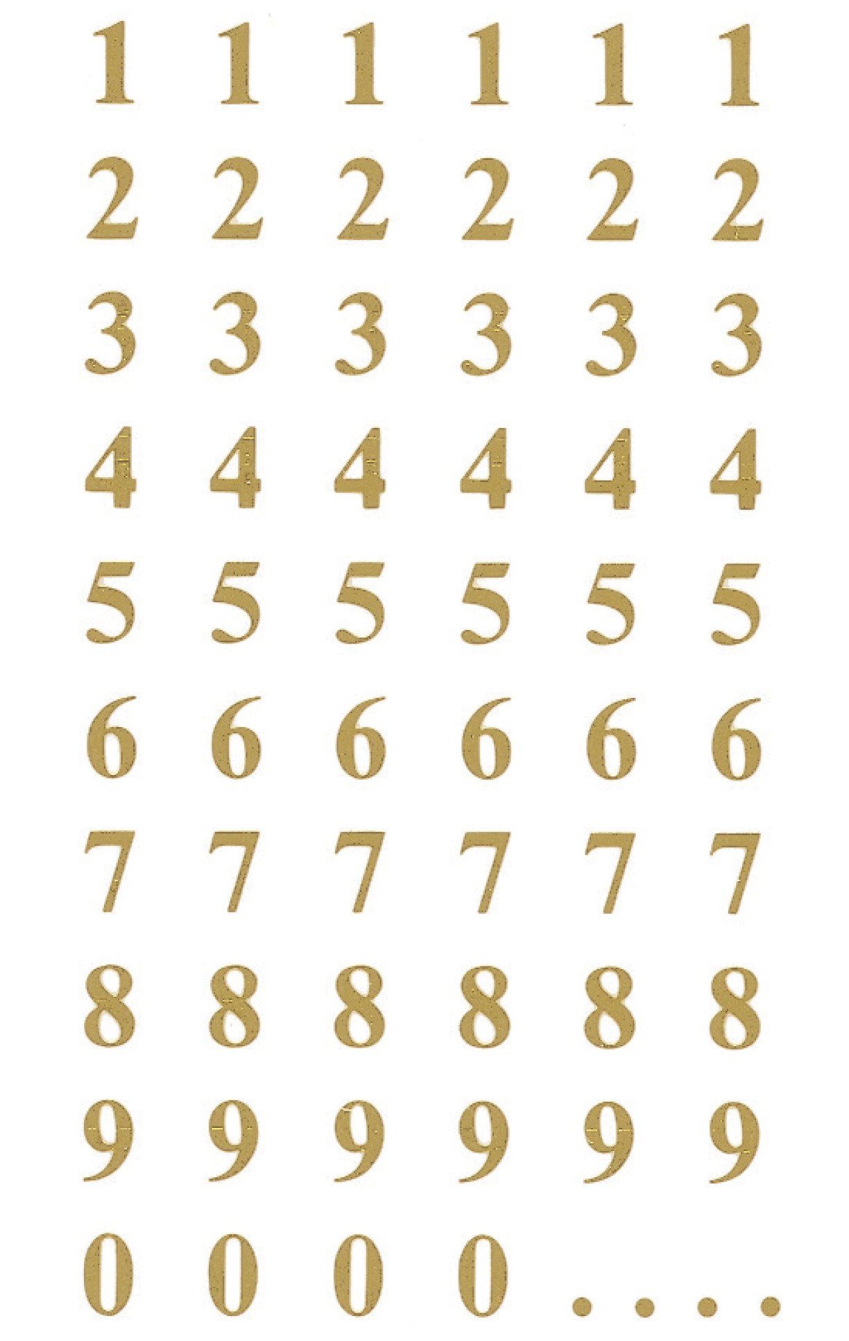 Avery Zweckform 3723 Letter Labels, A-Z 15.5 mm (foil, Strong Hold), 36 Stickers Numbers Gold