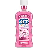 ACT Kids Anticavity Fluoride Mouthwash, Bubble Gum Blowout, 16.9 fl. oz. | Sugar free and alcohol free mouth rinse for children, strengthen teeth, reduce occurrence of cavities, maximum OTC fluoride