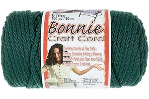 Bonnie 6mm Crafting Cord - for Macramé and Other Crafts - 100 Yard Spools (Forest)