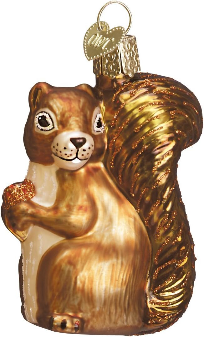 Ornaments - Old World Christmas Squirrel Wildlife Animals Glass Blown Ornaments for Christmas Tree