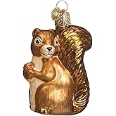 Old World Christmas Squirrel Wildlife Animals Glass Blown Ornaments for Christmas Tree