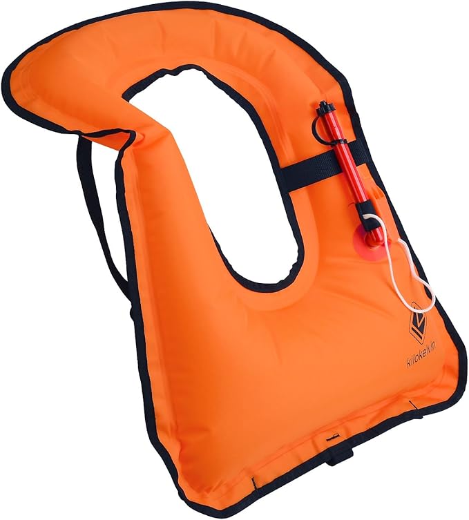 kilokelvin Inflatable Life Jacket Snorkel Vest Canvas Freediving