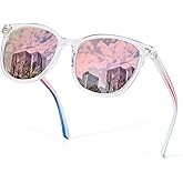 SIPHEW Mirrored Polarized Sunglasses for Women - Designer Oversized Square Beach Eyewear w UV400 Protection