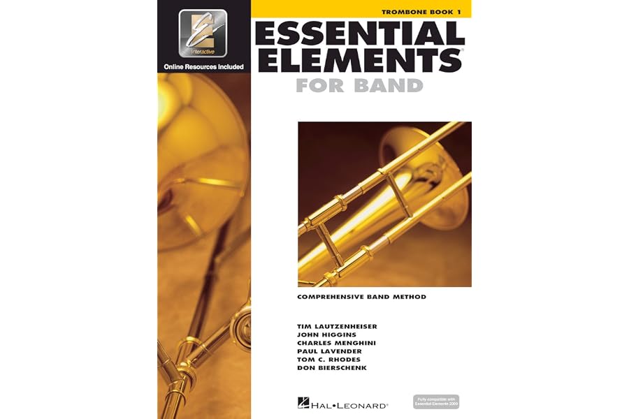 Essential Elements for Band - Trombone Book 1 with EEi Online Resources | Beginner Trombone Method and Sheet Music for Students and Teachers | Step-by-Step Brass Lesson for Classroom and Home Practice