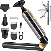 Electric Mens Back Shaver Body Trimmer Hair Groomer 4 in 1 Kit with Extendable Auxiliary Arm Waterproof Facial,Chin,Arm,Back,Pubic Hair Trimmer Grooming Set