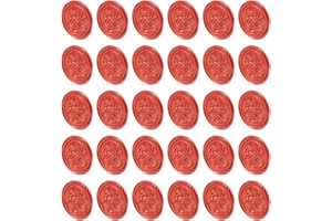 GANAZONO 50Pcs Red Rose Fire Lacquer Wax Sealing Stickers Self-Adhesive Envelope Seal Labels for Wedding