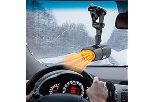 2026 New Upgrade 12V 150W Portable Car Heater, Windshield Defogger and Defroster with Sucker and Holder，2 in 1 Fast Heating a