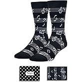 HAPPYPOP Funny Gifts for Men - Dad Music Golfing Guitar Bowling Republican Husband Socks