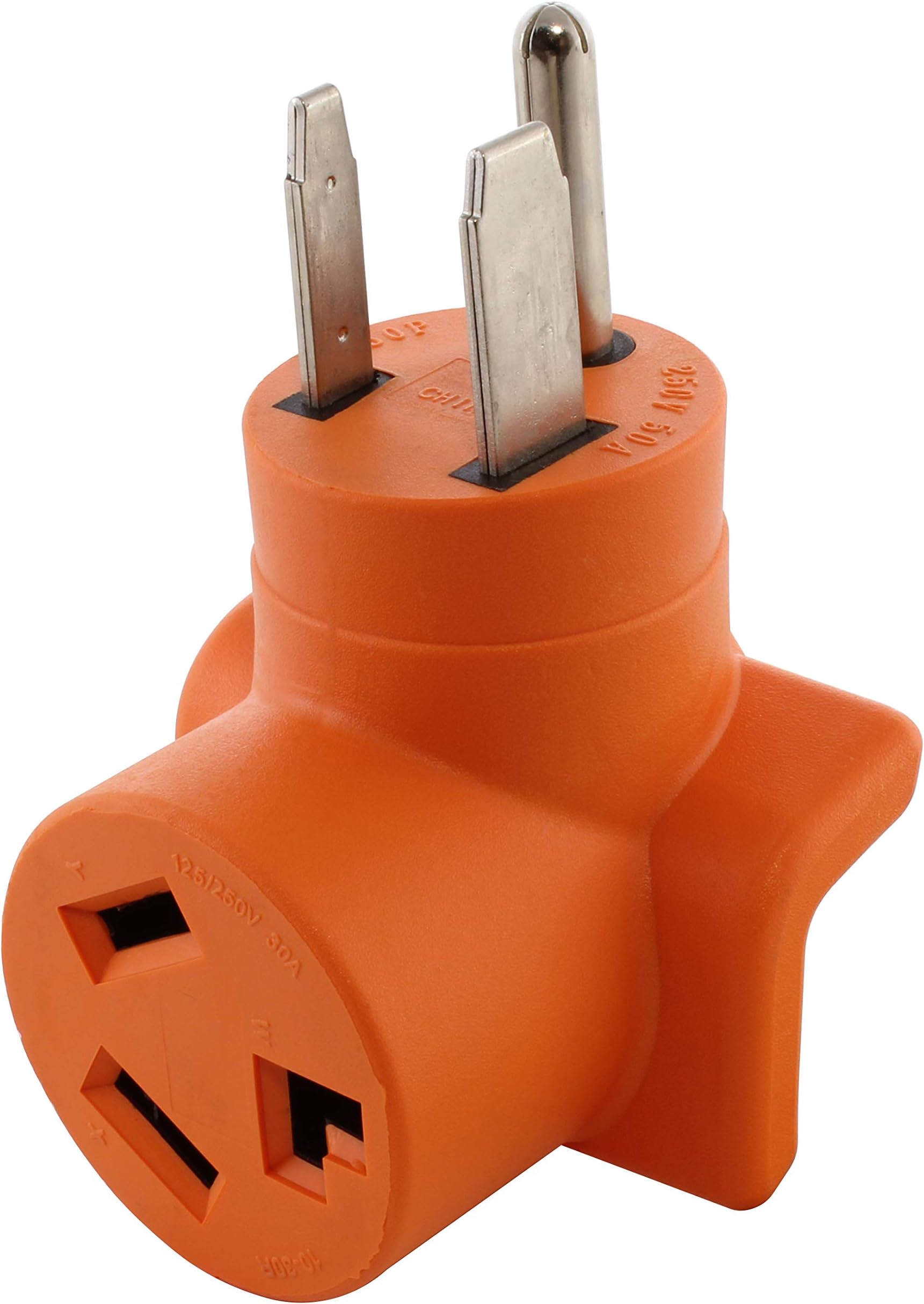 AC WORKS Welder 6-50P 50A Plug(NOT Household 15A) to 10-30R 3-Prong 30 Amp 3-Prong Dryer Adapter (Compact)