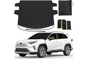REEVAA Upgraded Car Windshield Cover for Ice & Snow [All-Weather Protection] Magnetic Fit Weatherproof Frost Cover, Car Winter Accessories, Fit for SUVs, Small Trucks, Sedans