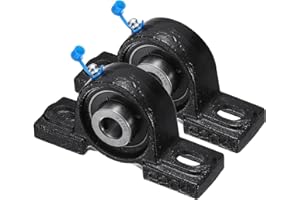 uxcell 2pcs UCP202 Pillow Block Bearings 15mm Bore Bearing Units Cast Steel Flange Mounted Bearing Housing