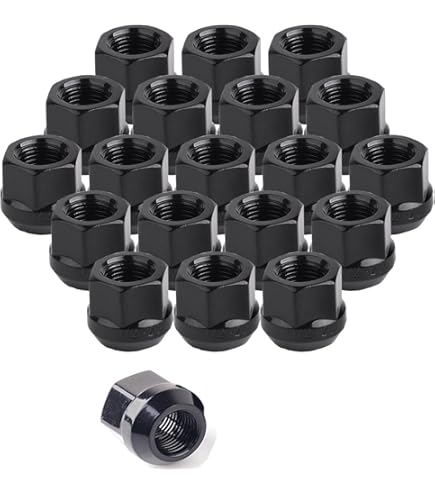 20pcs Black Open End Lug Nuts - 7/16