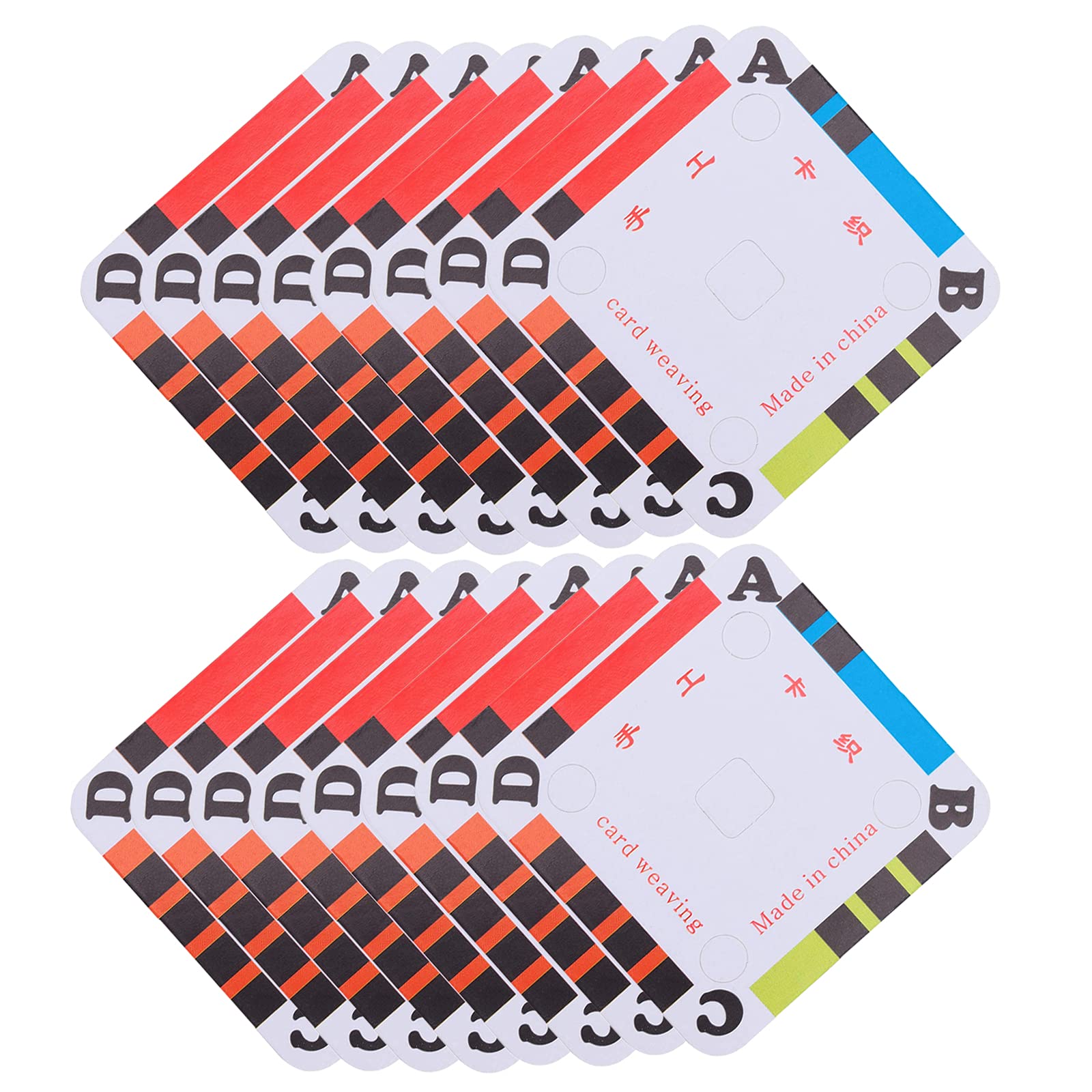 100 Pcs DIY Tablet Handmade Weaving Cards Board Accessories for Inkle Loom Supplies