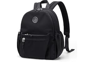 GOLF SUPAGS 10L Mini Backpack Lightweight Nylon Daypack for Women, Small City Pack, Versatile Ladies Backpack for Shopping & Travel, Black