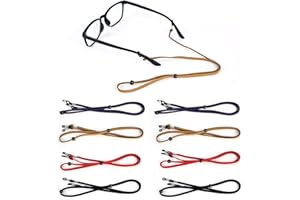 Oslynia 8 Pcs Glasses Strap, Adjustable Eyeglass Strap, Unisex Glasses Chain for Kids and Adults