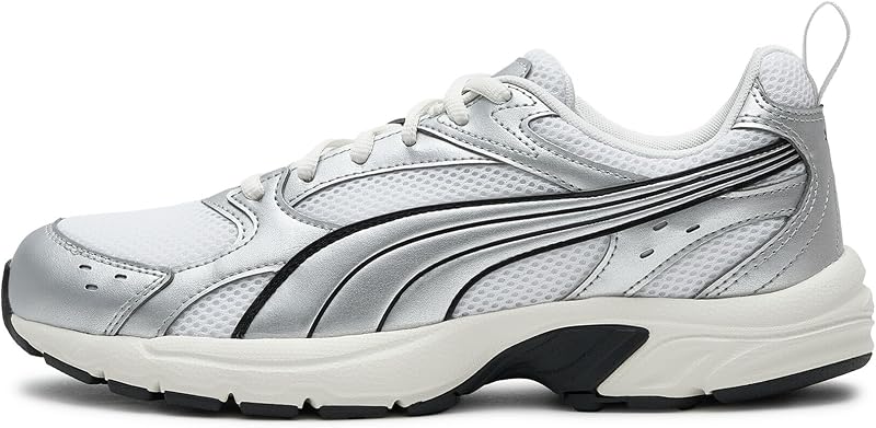 Sneakers légères Milenio Tech Unisexe 43, White Silver Feather Gray Metallic
