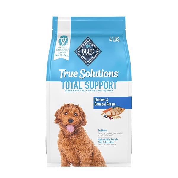 BLUE BUFFALO TRUE SOLUTIONS TOTAL SUPPORT NATURAL DRY DOG FOOD FOR ADULT DOGS, CHICKEN, 4-LB. BAG