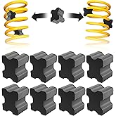 8PCS Rubber Coil Spring Spacers,Heavy Duty Front Coil Spring Booster Kit for 1" to 1.5" Coil Spring Lift,Universal Rubber Lift Blocks Car Accessories for Most Cars SUVs (8PCS)