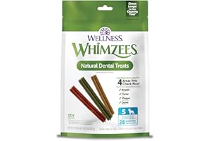 Whimzees Wellness Stix Dog Dental Treats, Natural Chews, Small Size Stick, (28 Count)