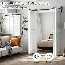 AONAYIOA 84"/7FT Bi-Folding Sliding Barn Door