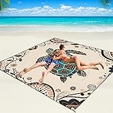 WIWIGO Beach Blanket Waterproof Sandproof Beach Mat 79" X 83"/10'x9'for 2-8 Adults Quick Drying Outdoor Picnic Mat Beach Accessories for Travel, Camping, Hiking