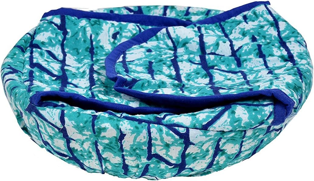 ABbuy Roti Cotton Cloth Basket, Washable with Chain, Traditional Roti Rumals with Assorted Colour, 100% Pure Cotton Cover Size :- 9 * 24 * 24 cm