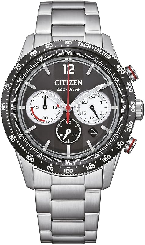 Eco-Drive Herrenuhr Edelstahl, Schwarz, 39.9 mm, CA4714-55E