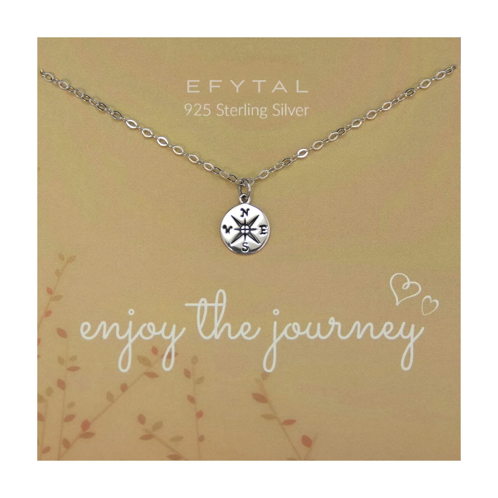 EFYTAL Graduation Gifts for Her 2024, Sterling Silver Compass