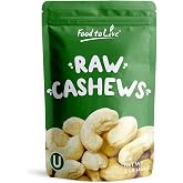 Food to Live Cashew Nuts, 1 Pound - Large Size W240, Whole Nuts, Unsalted, Kosher, Raw, Vegan, Bulk