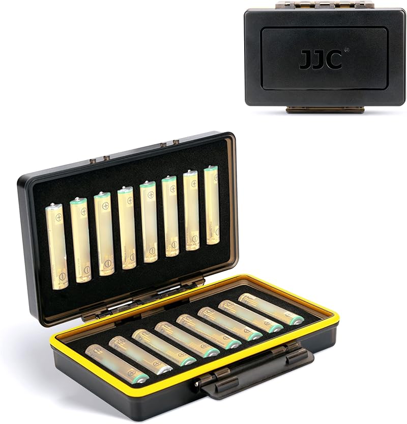 JJC 16 Slots AAA Battery Storage Case Water-Resistant Organizer