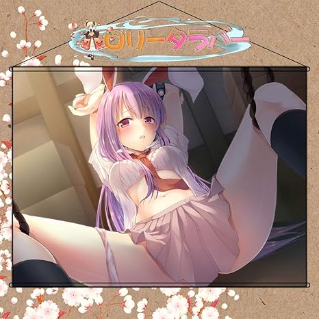 Amazon ロリータラバー タペストリー 東方project 鈴仙 優曇華院 イナバ ポスター 掛ける絵 巻物 軸物 掛け画 カスタム可能 約60cmx90cm アニメ 萌えグッズ 通販