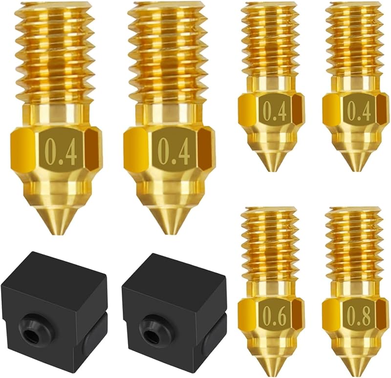 Creality Ender-3 V3 SE Nozzle Kit 0.4mm 0.6mm 0.8mm + 2 Silicone Socks