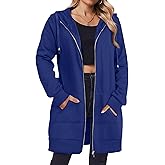 Zeagoo Women's Zip Up Hoodies Long Tunic Sweatshirts Oversized Fleece Casual Long Sleeve 2026 Fall Hoodie Jacket Coat