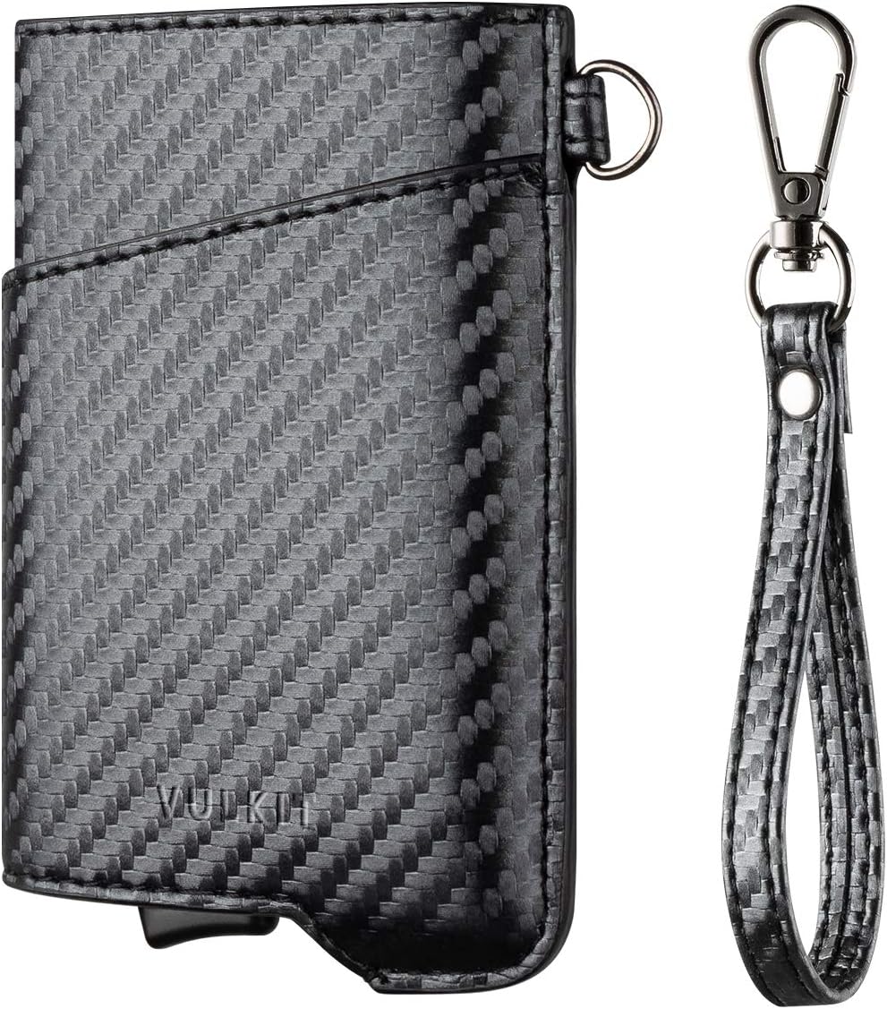 VULKIT Pop up Wallet with Keychain, Credit Card holder with