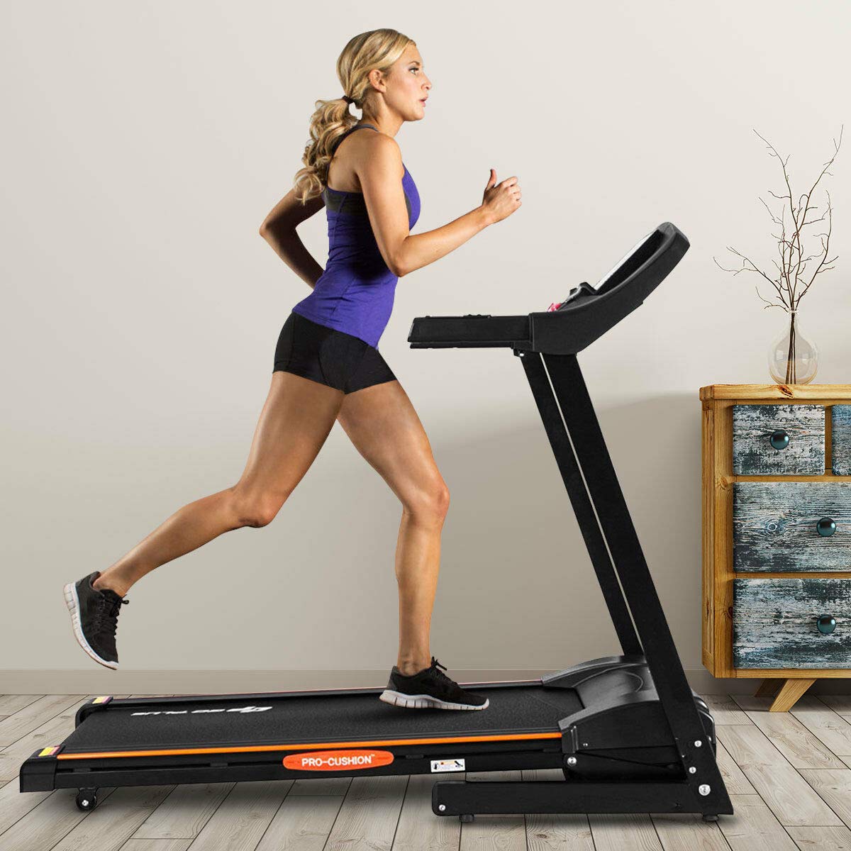 Goplus Folding Treadmill Electric Incline 2.5HP Jogging Running Fitness