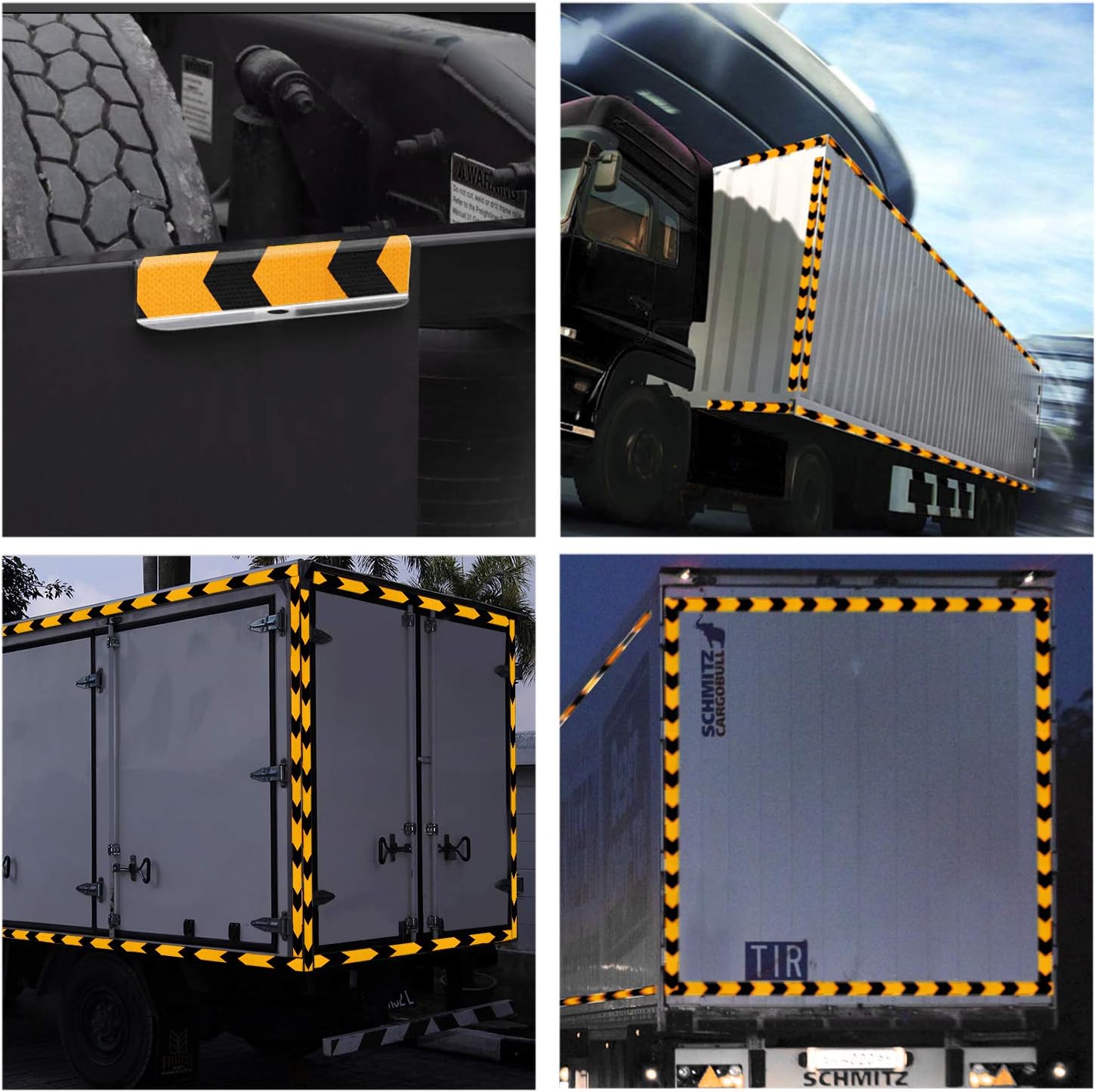 Seven Sparta 2 Inch x 100 Feet Reflective Safety Tape Black & Yellow Arrow Caution Reflector Outdoor Conspicuity Tape for Vehicles, Trailers, Boats, Signs: Automotive