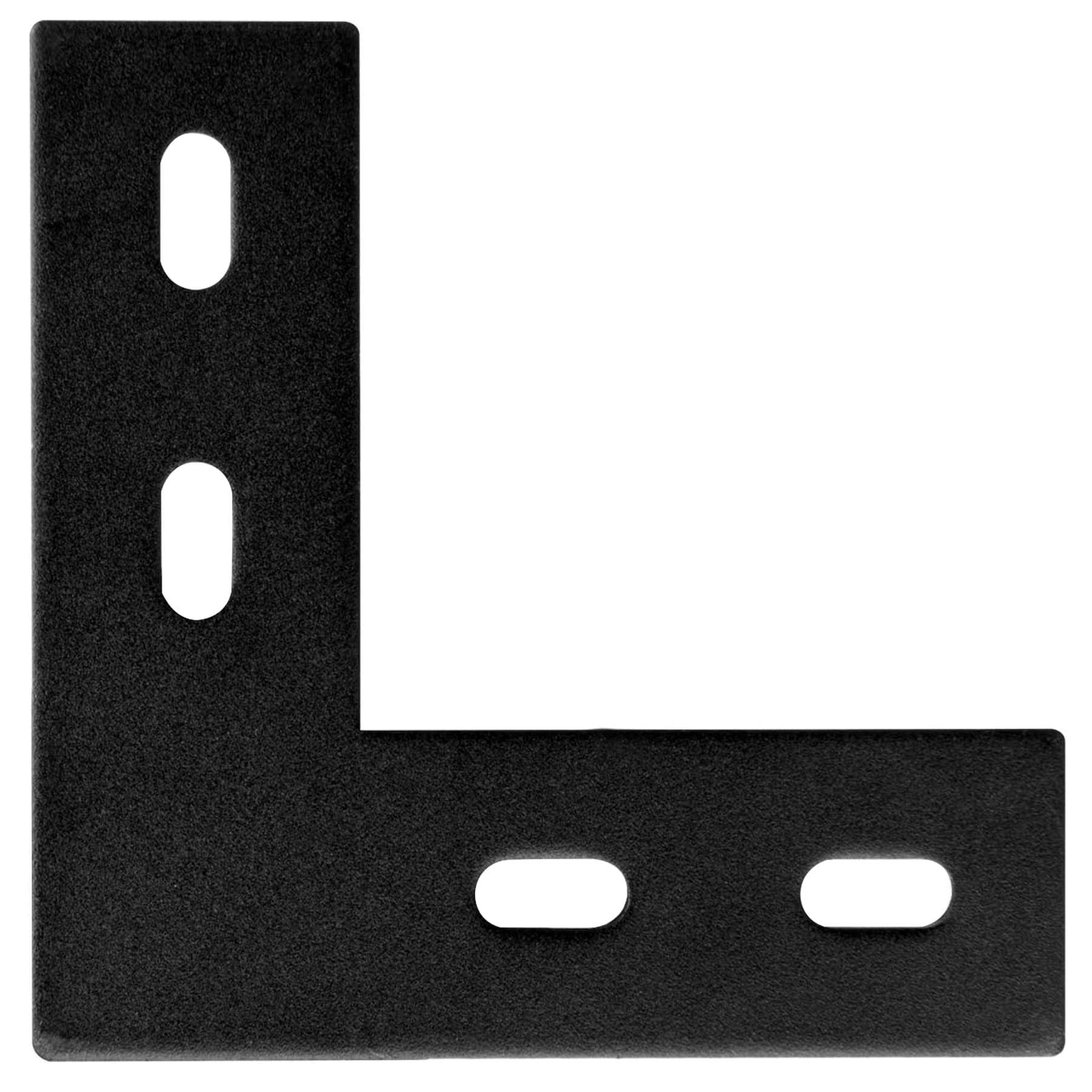 4 Pack L Shape 4mm Thick Heavy Duty Flat Straight Bracket, 120mm x 120mm x 38mm Black Mending Plates for Projects Shelves Wood Metal Works Furniture Cupboards