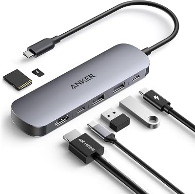 Hub USB C, Concentrateur 7 en 1, Répartiteur HDMI 4K 60 Hz
