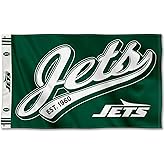 WinCraft New York Jets Script Logo Premium Flag