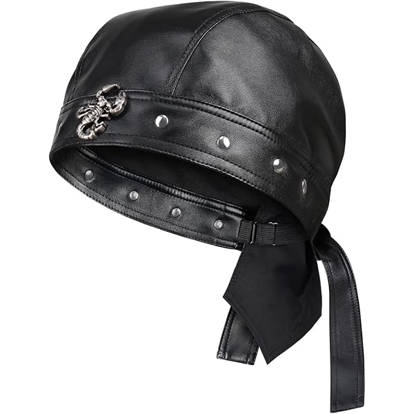 Amazon.com: Biker Cap for Women Leather - Adjustable Motorcycle