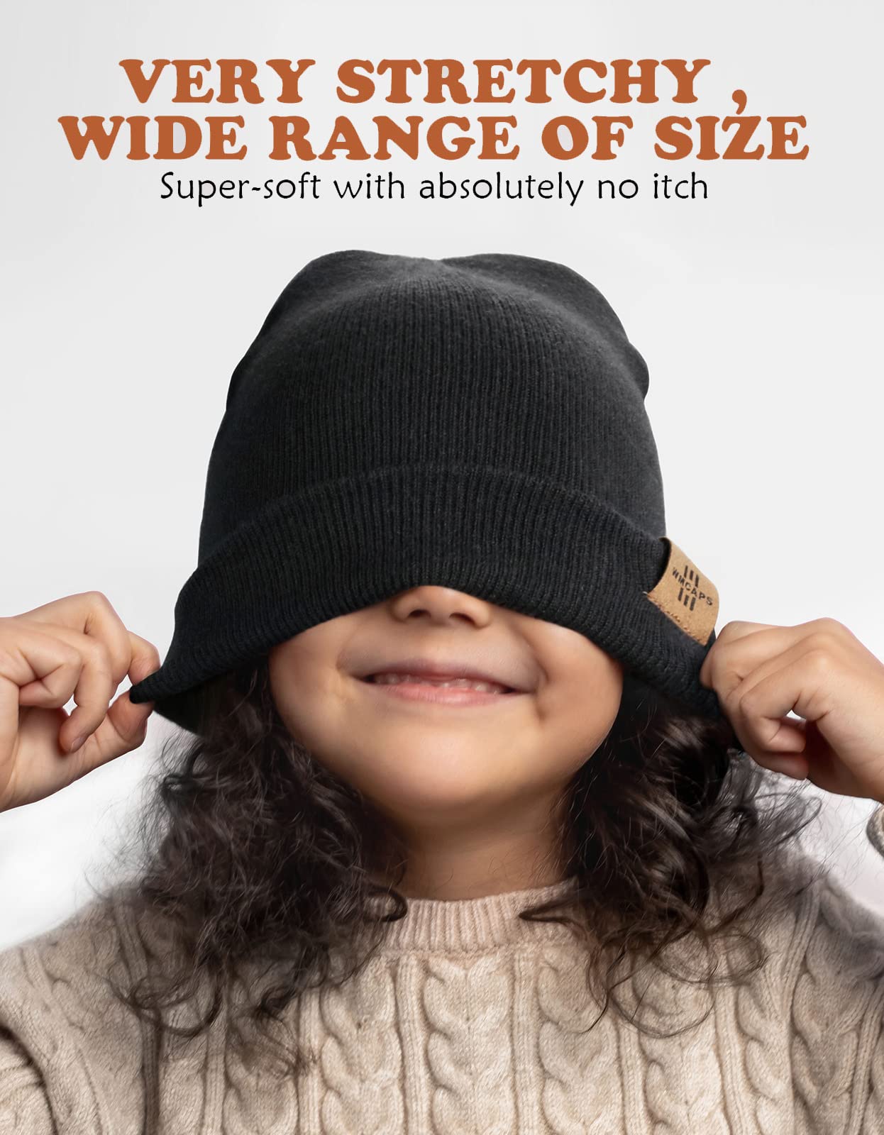 Wmcaps Toddler Baby Kids Winter Beanie, Unique Soft Warm Material Knitted Skull Cap for Boys Girls