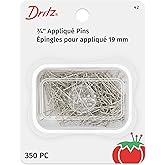 Dritz 42 Appliqué Pins, 3/4-Inch (350-Count), Nickel